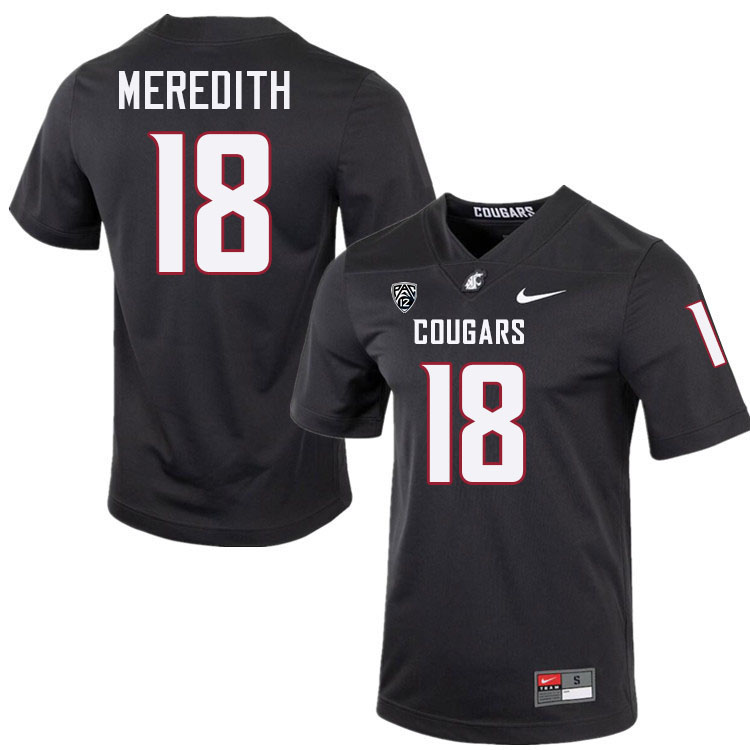 Josh Meredith WSU Cougars Jersey.Washington State Cougars #18 Josh Meredith Jersey Youth-Charcoal